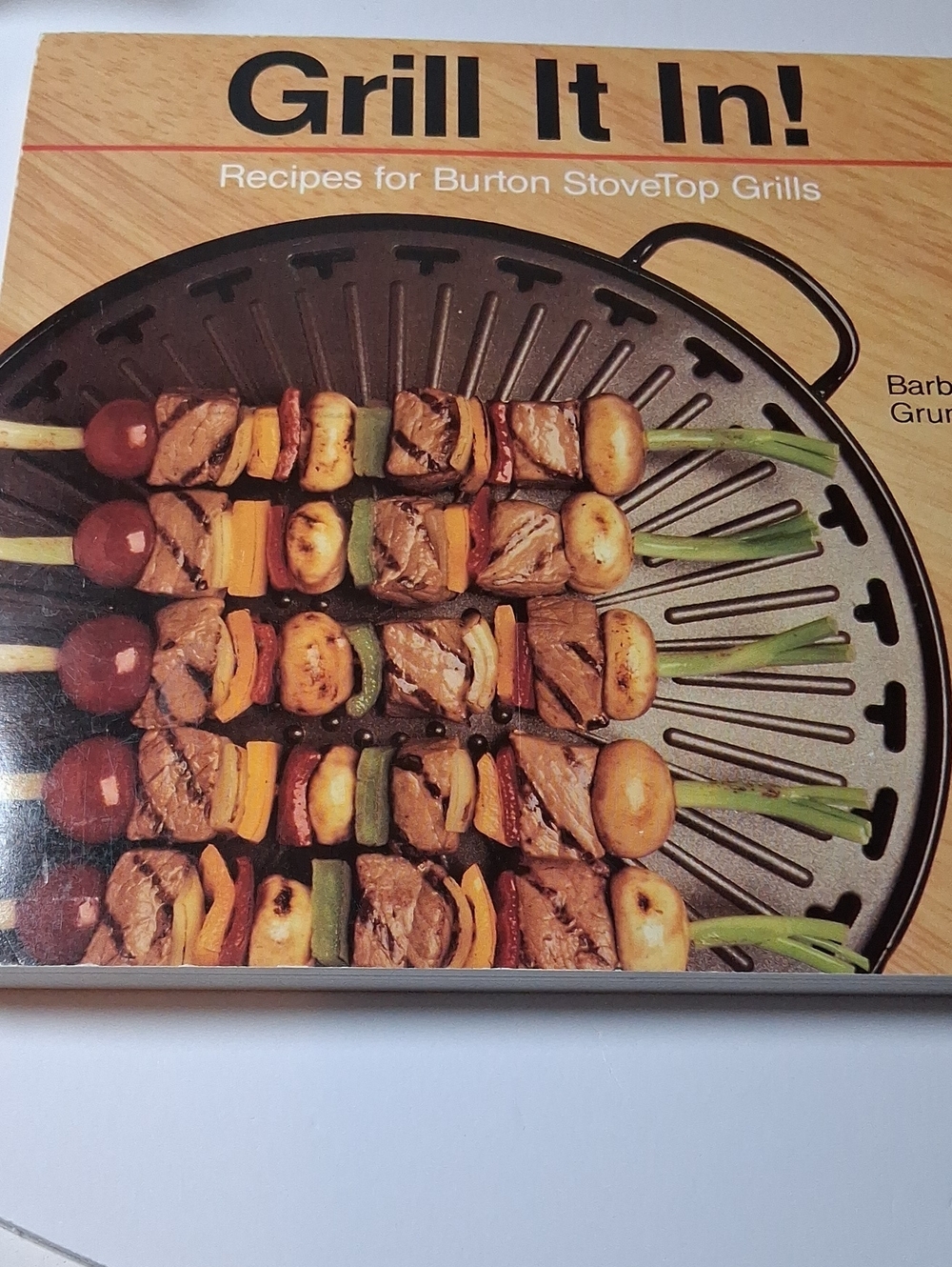 Burton Stovetop Grill Cookbook with Black Grill Image